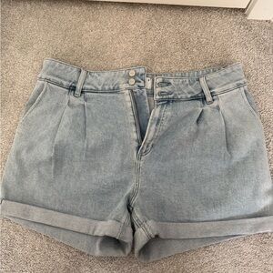 PAIGE Sky Blue Denim Shorts